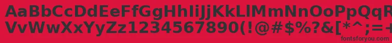 DejavuSansBold Font – Black Fonts on Red Background