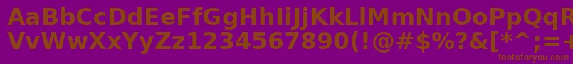 DejavuSansBold Font – Brown Fonts on Purple Background