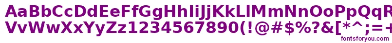 DejavuSansBold Font – Purple Fonts on White Background