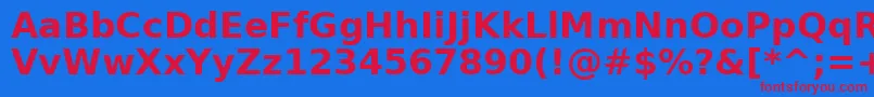 DejavuSansBold Font – Red Fonts on Blue Background