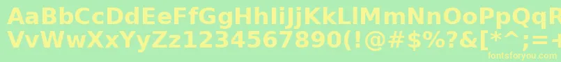 DejavuSansBold Font – Yellow Fonts on Green Background