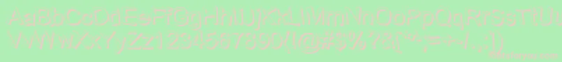 WobblyShadow-Schriftart – Rosa Schriften auf grünem Hintergrund