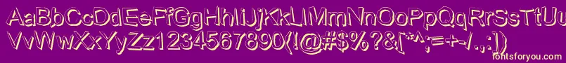 Шрифт WobblyShadow – жёлтые шрифты на фиолетовом фоне