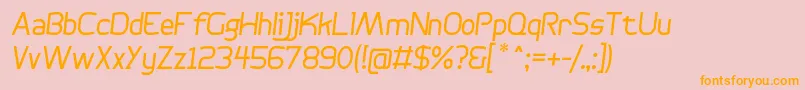 BogotanaLightItalic Font – Orange Fonts on Pink Background