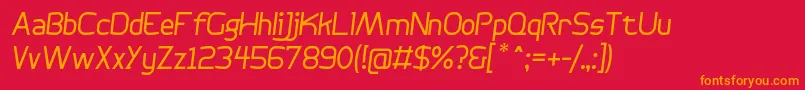 BogotanaLightItalic Font – Orange Fonts on Red Background
