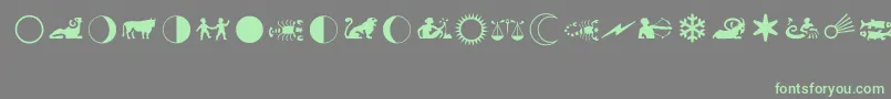 AlmanacMt Font – Green Fonts on Gray Background
