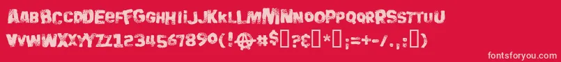 BigBlokeBb Font – Pink Fonts on Red Background