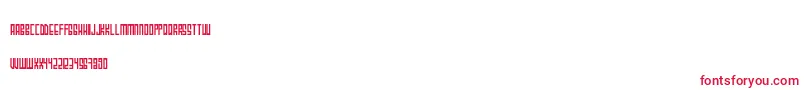 UzbekNeueLuxation-Schriftart – Rote Schriften auf weißem Hintergrund