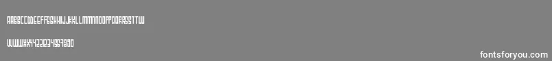 UzbekNeueLuxation-Schriftart – Weiße Schriften auf grauem Hintergrund