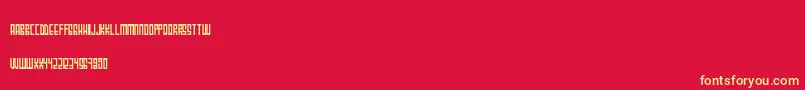 UzbekNeueLuxation Font – Yellow Fonts on Red Background