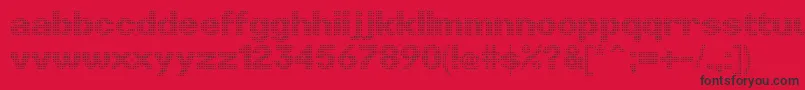 LinotypePunktLight Font – Black Fonts on Red Background