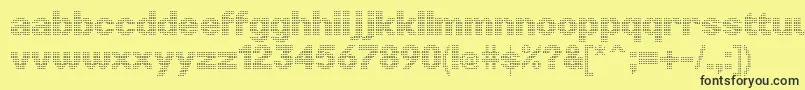 フォントLinotypePunktLight – 黒い文字の黄色い背景