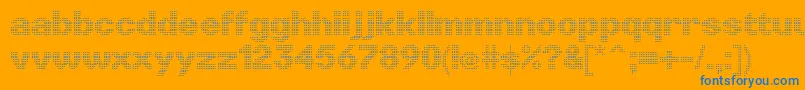 LinotypePunktLight-Schriftart – Blaue Schriften auf orangefarbenem Hintergrund