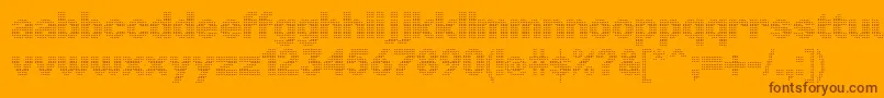 fuente LinotypePunktLight – Fuentes Marrones Sobre Fondo Naranja