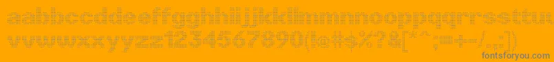 LinotypePunktLight Font – Gray Fonts on Orange Background