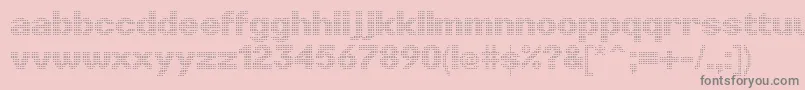 LinotypePunktLight Font – Gray Fonts on Pink Background