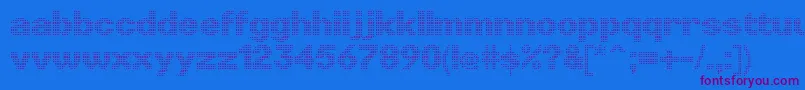 LinotypePunktLight Font – Purple Fonts on Blue Background