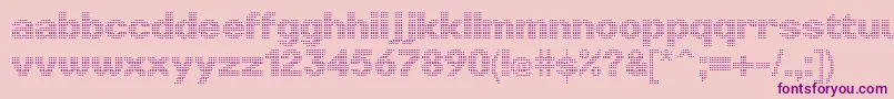 LinotypePunktLight-Schriftart – Violette Schriften auf rosa Hintergrund