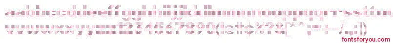 LinotypePunktLight-Schriftart – Rote Schriften auf weißem Hintergrund