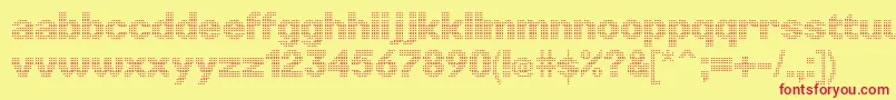 LinotypePunktLight Font – Red Fonts on Yellow Background