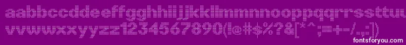 Шрифт LinotypePunktLight – белые шрифты на фиолетовом фоне