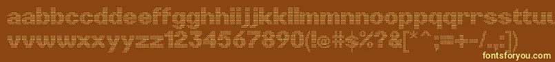 LinotypePunktLight Font – Yellow Fonts on Brown Background