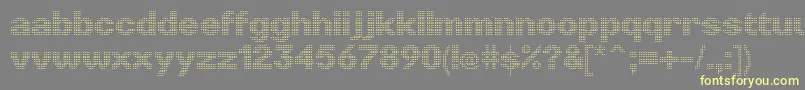 LinotypePunktLight-Schriftart – Gelbe Schriften auf grauem Hintergrund