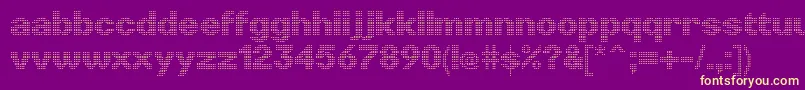 LinotypePunktLight Font – Yellow Fonts on Purple Background