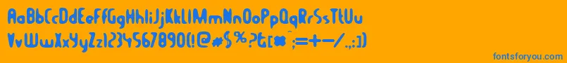 Шрифт Balconya – синие шрифты на оранжевом фоне