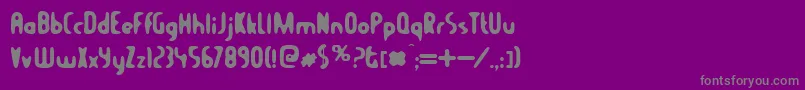 Balconya Font – Gray Fonts on Purple Background