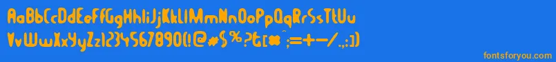 Balconya Font – Orange Fonts on Blue Background