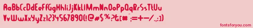 Balconya Font – Red Fonts on Pink Background