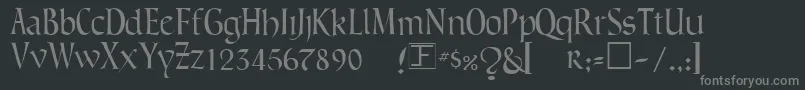 GreenowicNarrow Font – Gray Fonts on Black Background