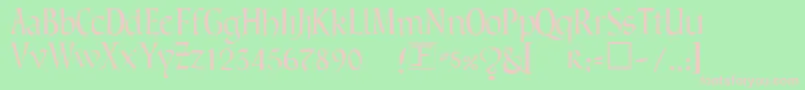 GreenowicNarrow Font – Pink Fonts on Green Background