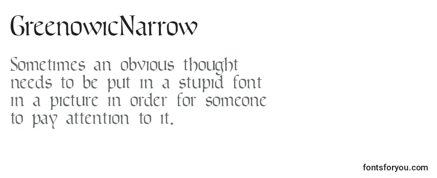 GreenowicNarrow Font