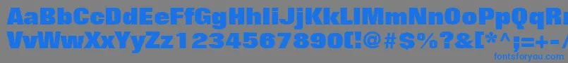 FolioLtExtraBold Font – Blue Fonts on Gray Background