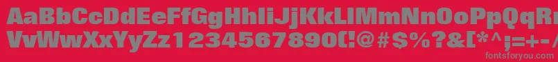 FolioLtExtraBold Font – Gray Fonts on Red Background