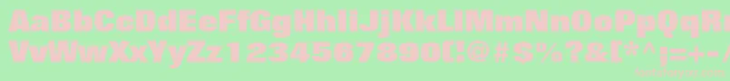 FolioLtExtraBold Font – Pink Fonts on Green Background