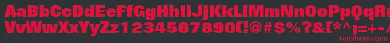FolioLtExtraBold Font – Red Fonts on Black Background