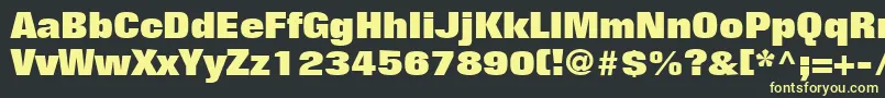 FolioLtExtraBold Font – Yellow Fonts on Black Background