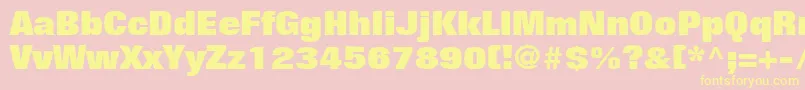 FolioLtExtraBold Font – Yellow Fonts on Pink Background