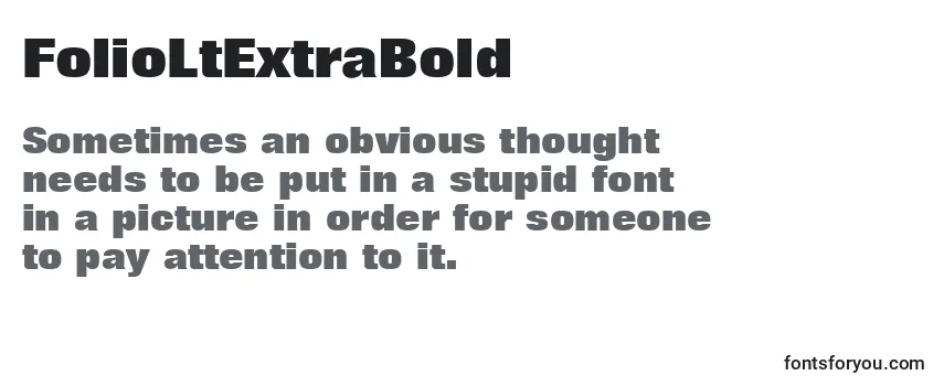 Шрифт FolioLtExtraBold