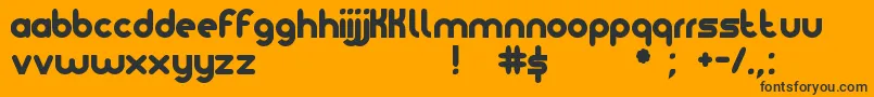 Noteame Font – Black Fonts on Orange Background