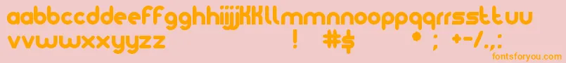 Noteame Font – Orange Fonts on Pink Background