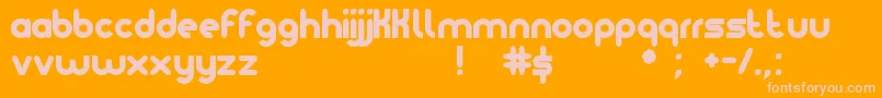 Noteame Font – Pink Fonts on Orange Background