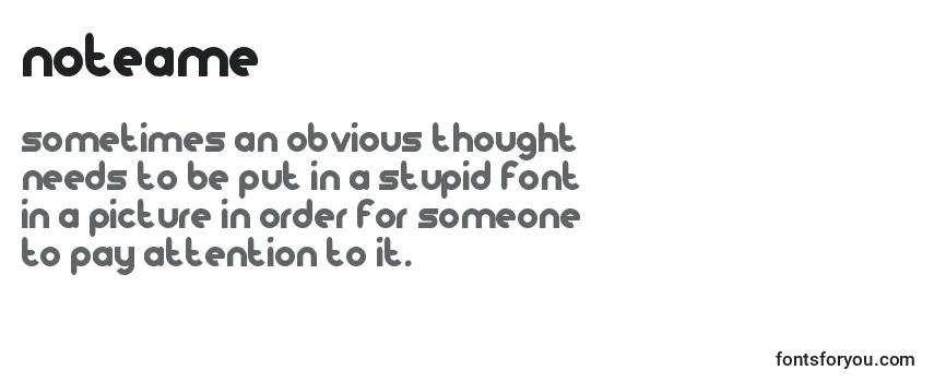 Noteame Font