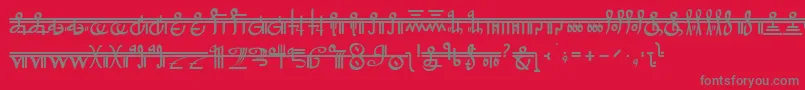 CrystalBearers Font – Gray Fonts on Red Background