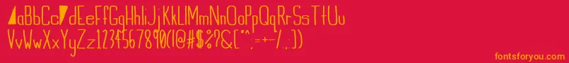 IndieSummerbold Font – Orange Fonts on Red Background