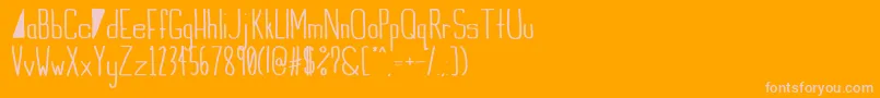 IndieSummerbold Font – Pink Fonts on Orange Background