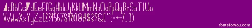 IndieSummerbold Font – Pink Fonts on Purple Background